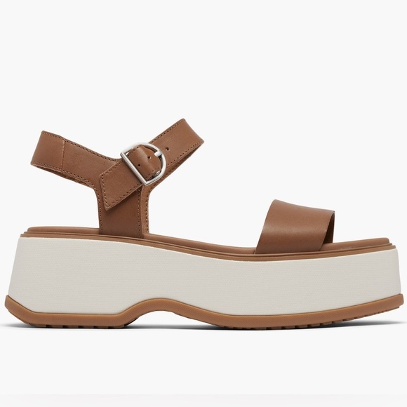SOREL DAYSPRING PLATFORM SANDALS TAN 9.5 - Picture 3 of 12
